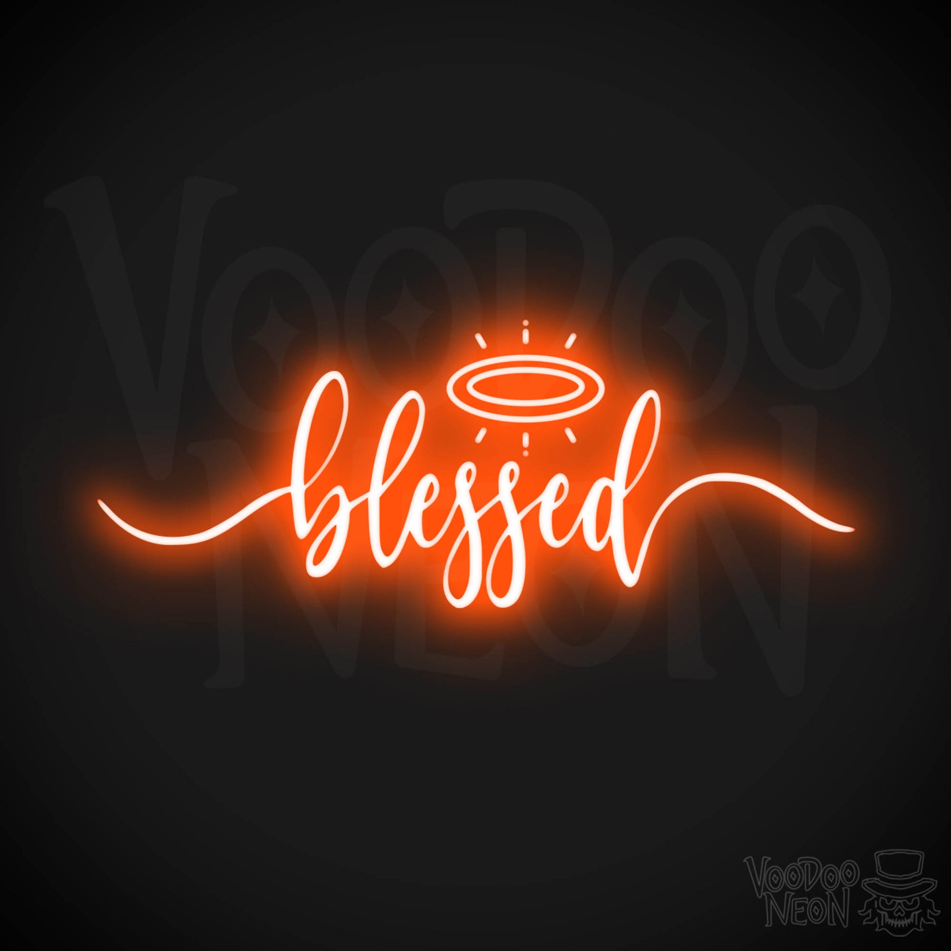 Blessed Neon Sign - Neon Blessed Sign - Color Orange