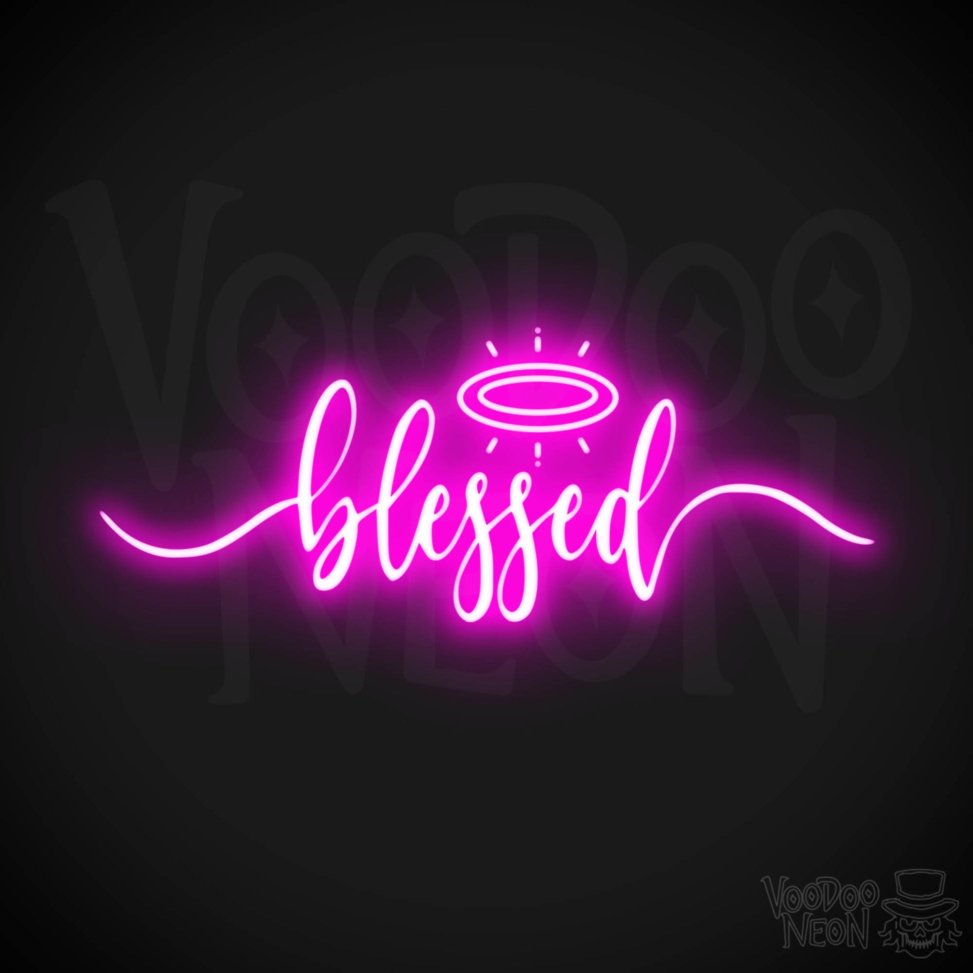 Blessed Neon Sign - Neon Blessed Sign - Color Pink