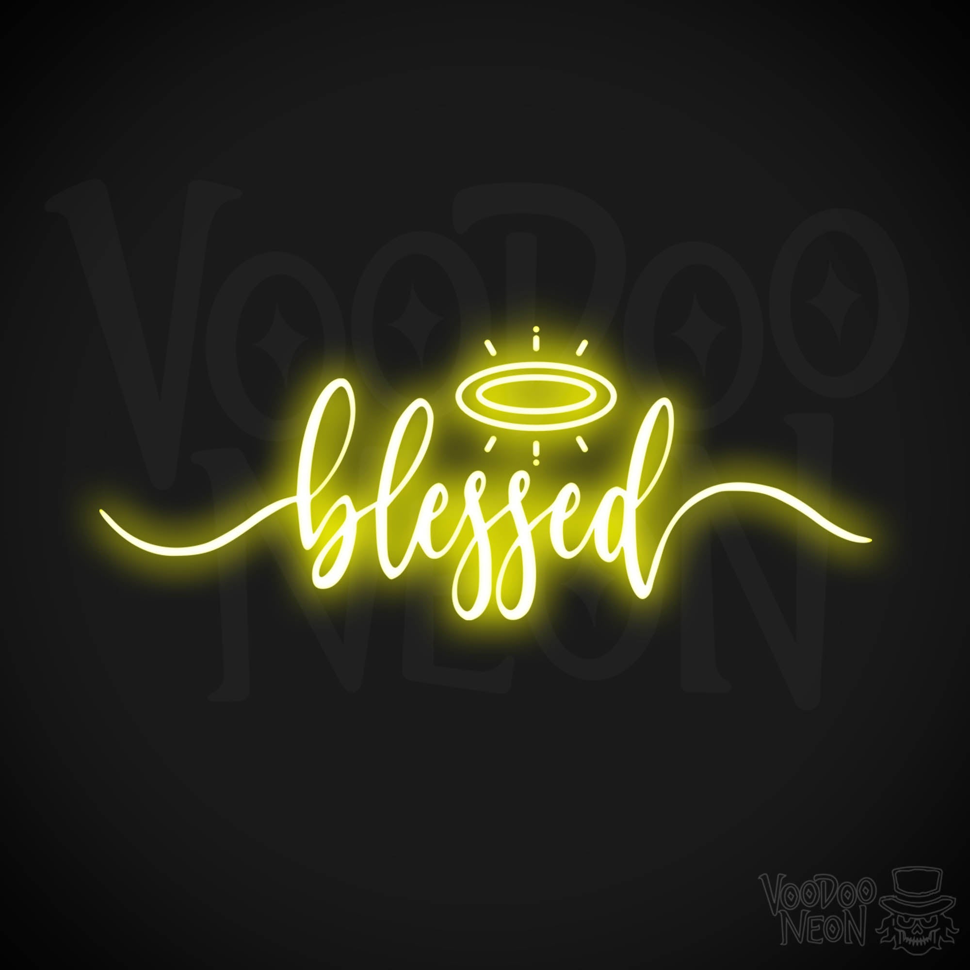 Large Bright White “BLESSED” LED Light Sign deals Decoration