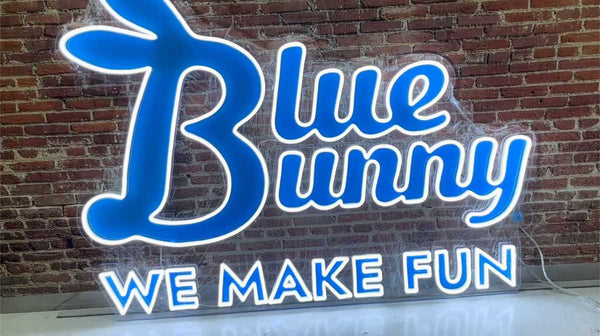 Blue Bunny Icecream Neon Sign