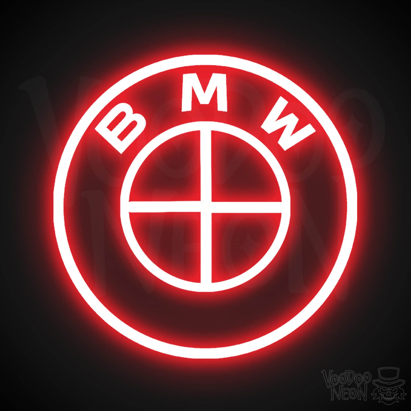 BMW Neon Sign - Neon BMW Sign - BMW Decor - BMW Logo - Color Red