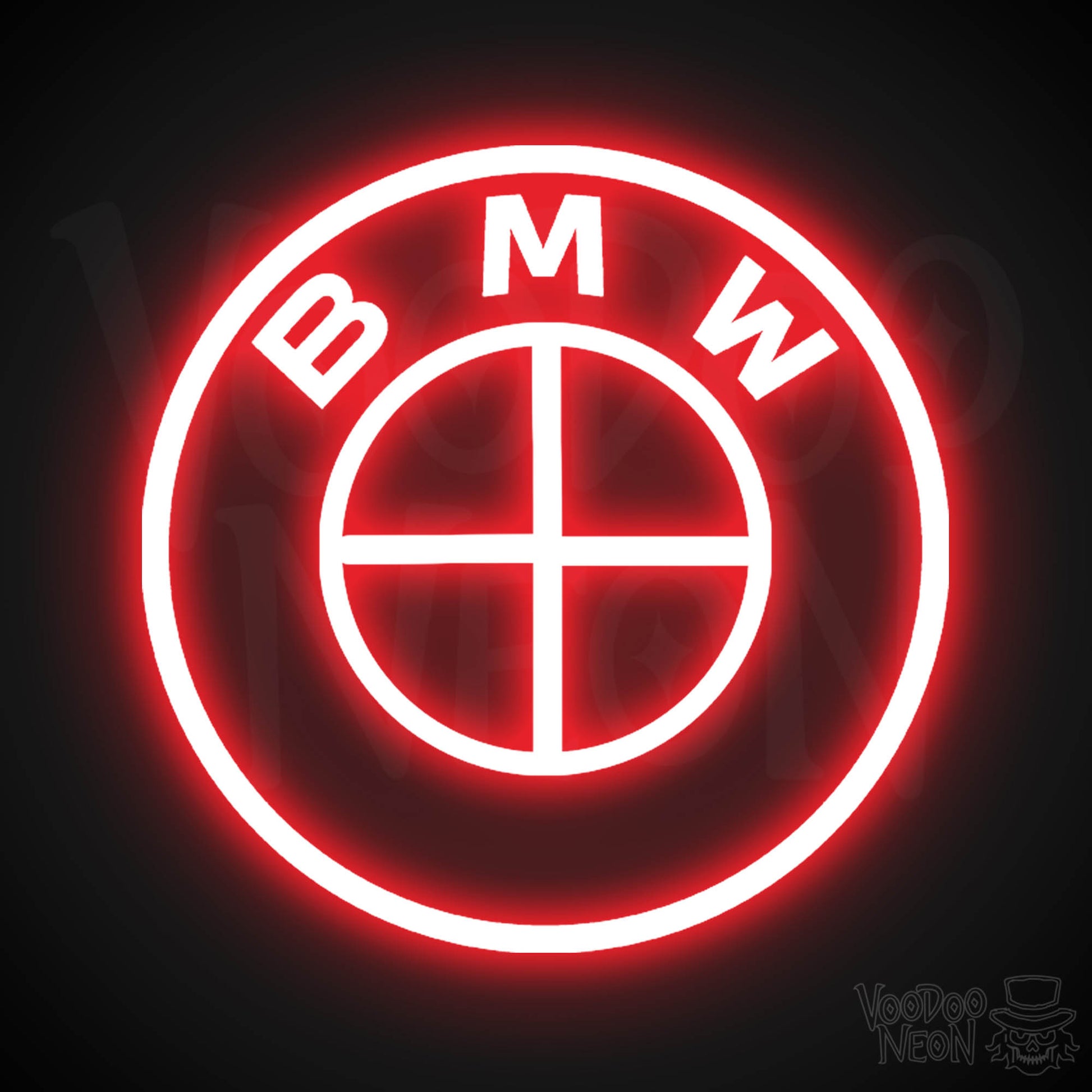 BMW Neon Sign - Neon BMW Sign - BMW Decor - BMW Logo - Color Red