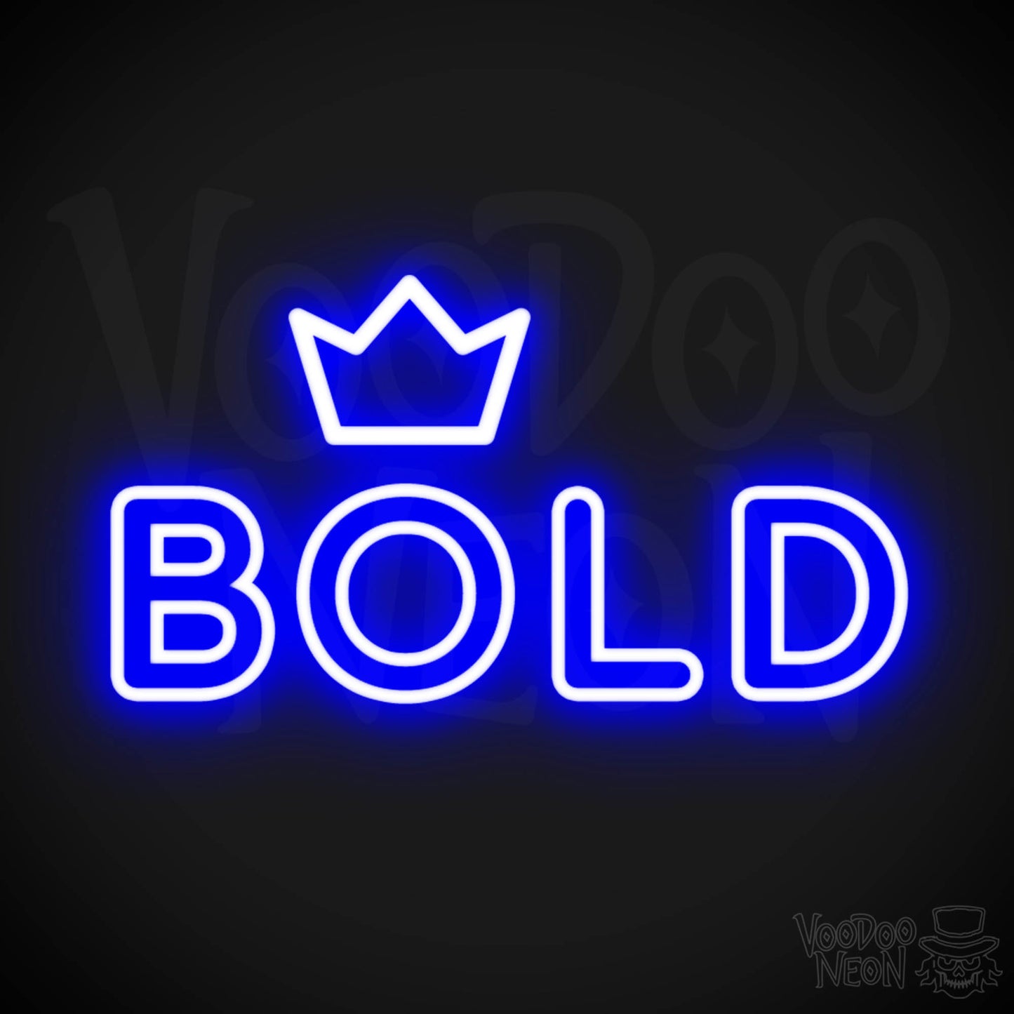 Bold Neon Sign - Neon Bold Sign - LED Sign - Color Dark Blue