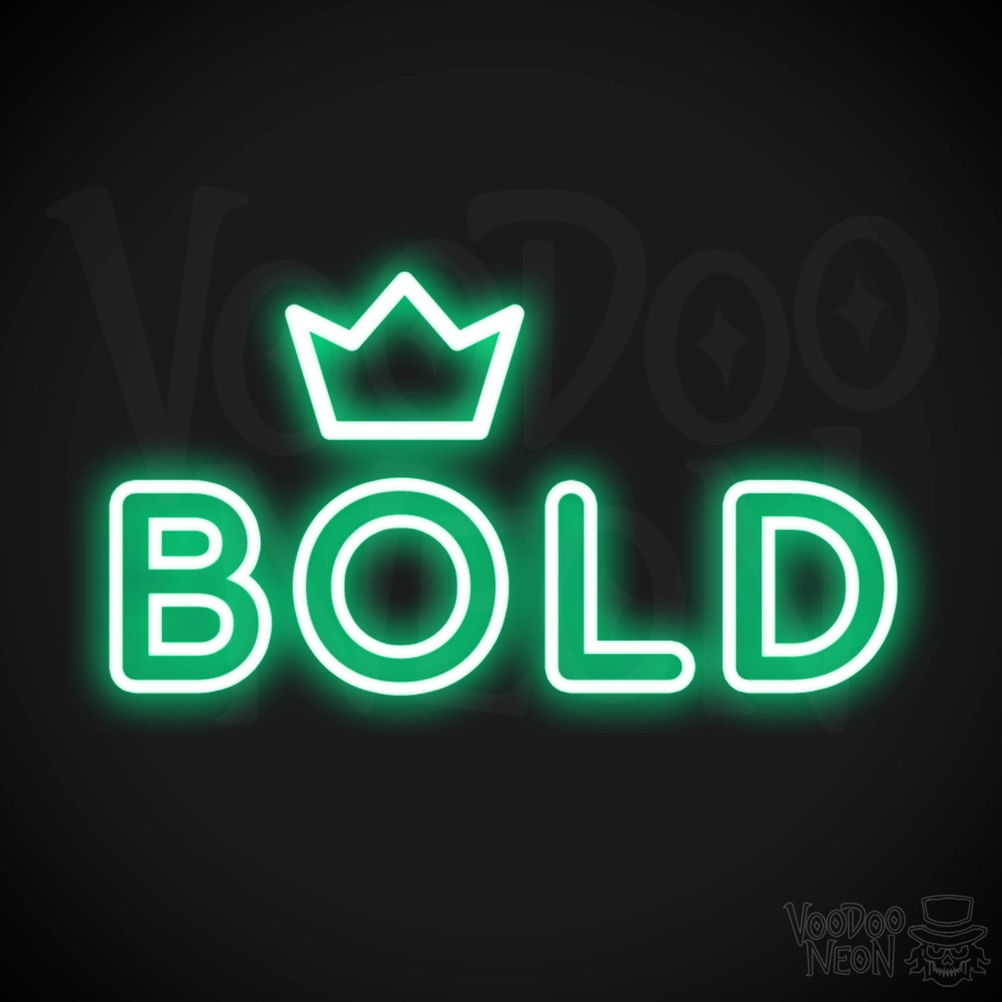 Bold Neon Sign - Neon Bold Sign - LED Sign - Color Green