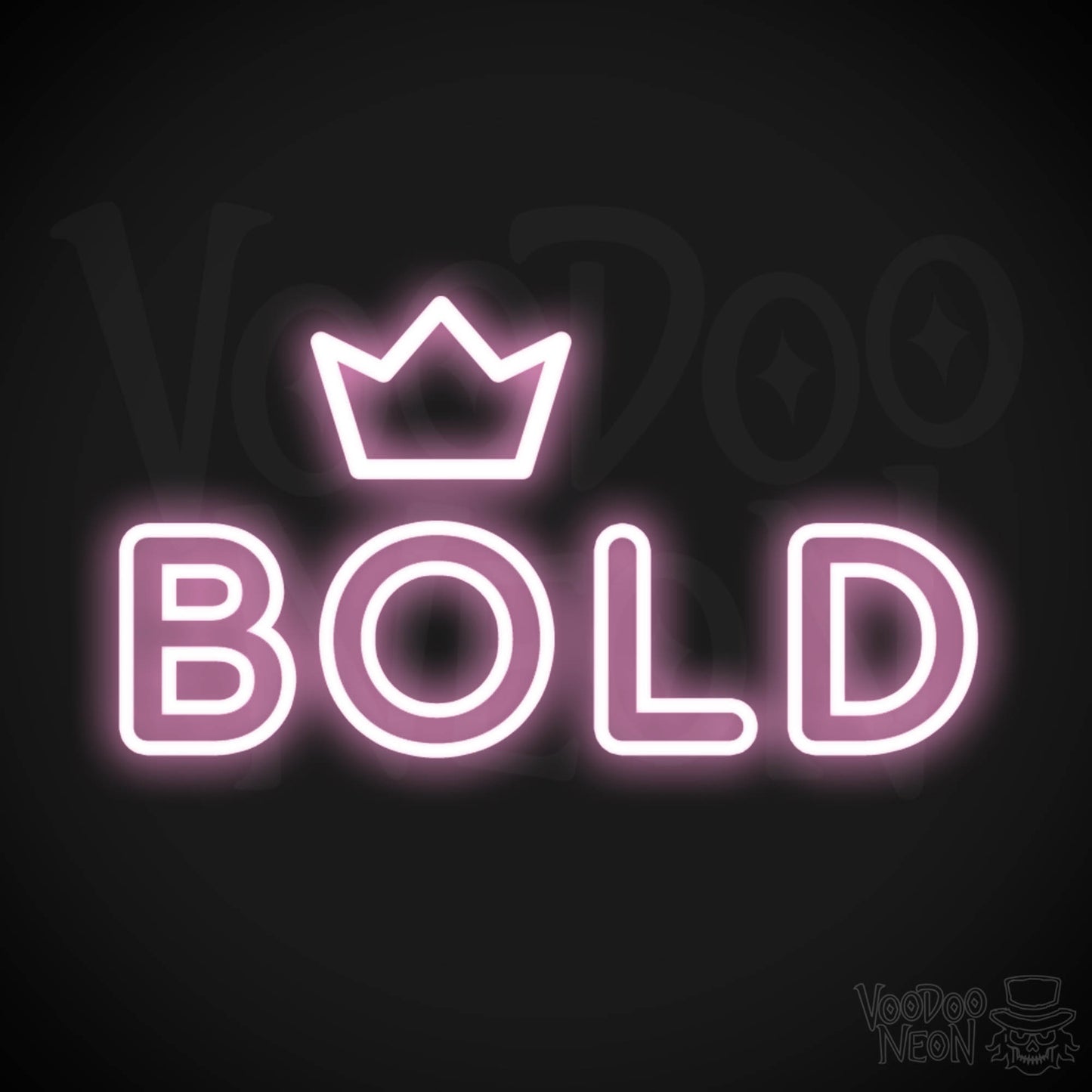 Bold Neon Sign - Neon Bold Sign - LED Sign - Color Light Pink