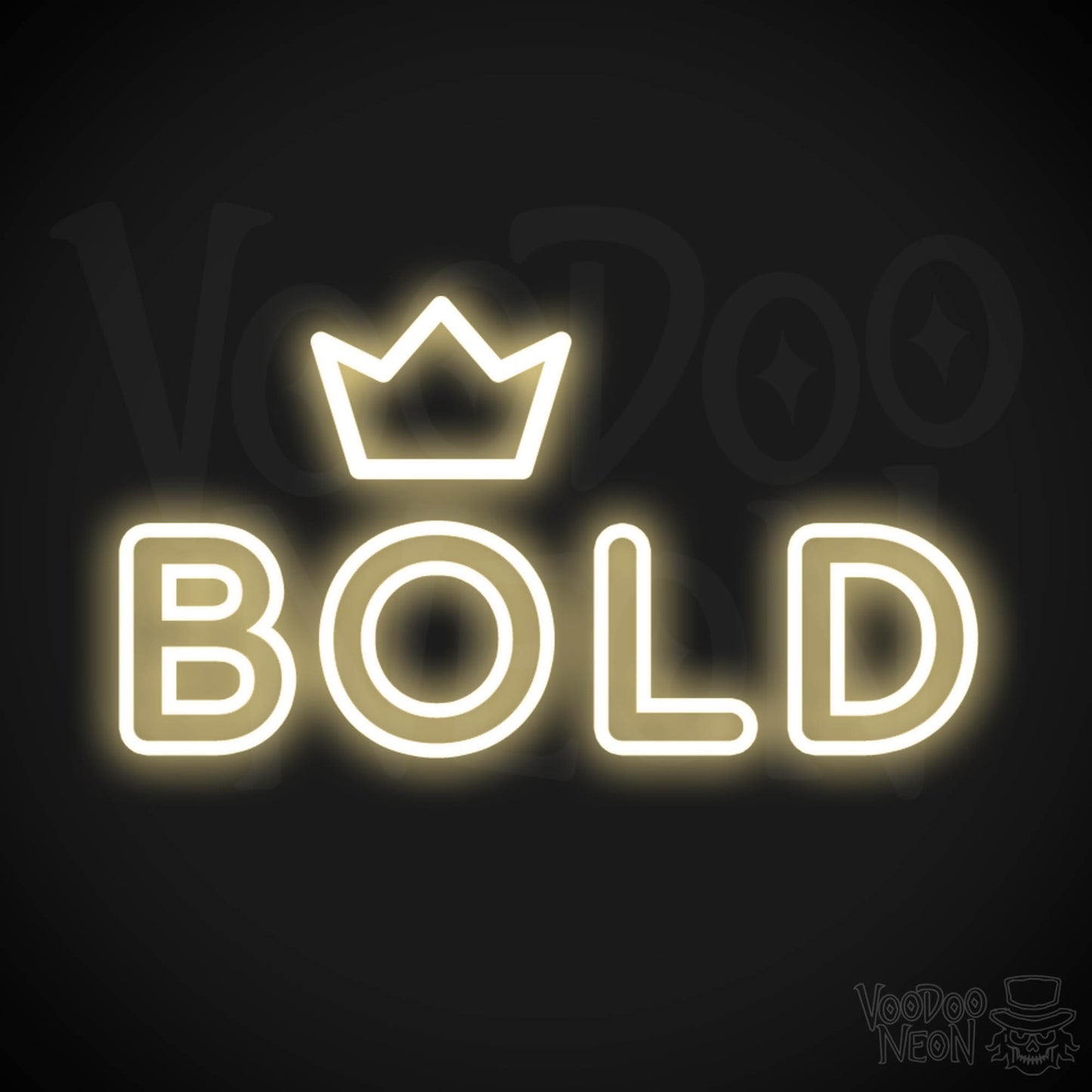 Bold Neon Sign - Neon Bold Sign - LED Sign - Color Warm White