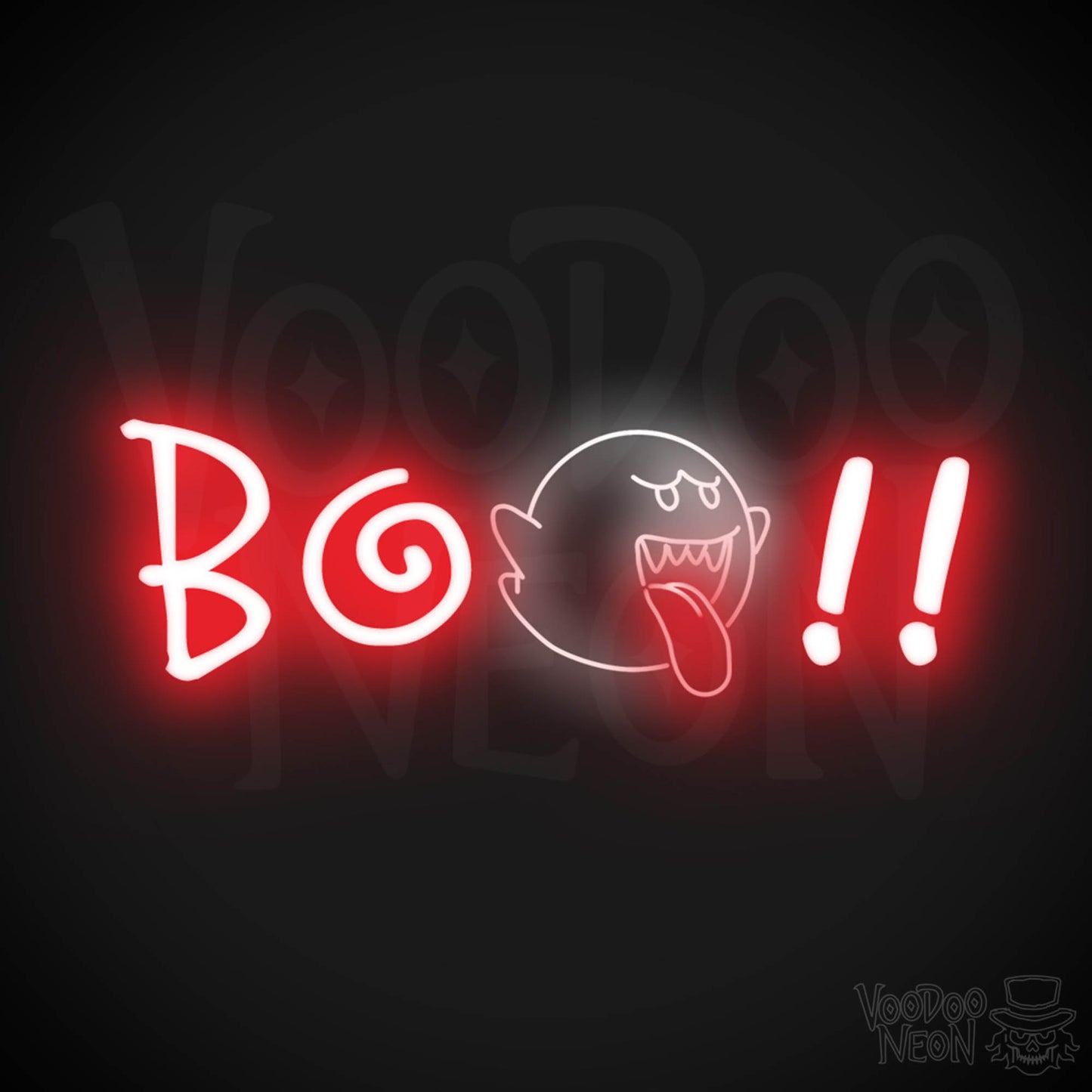 BOO Neon Sign - Neon BOO Sign - LED Wall Art - Color Multi-Color