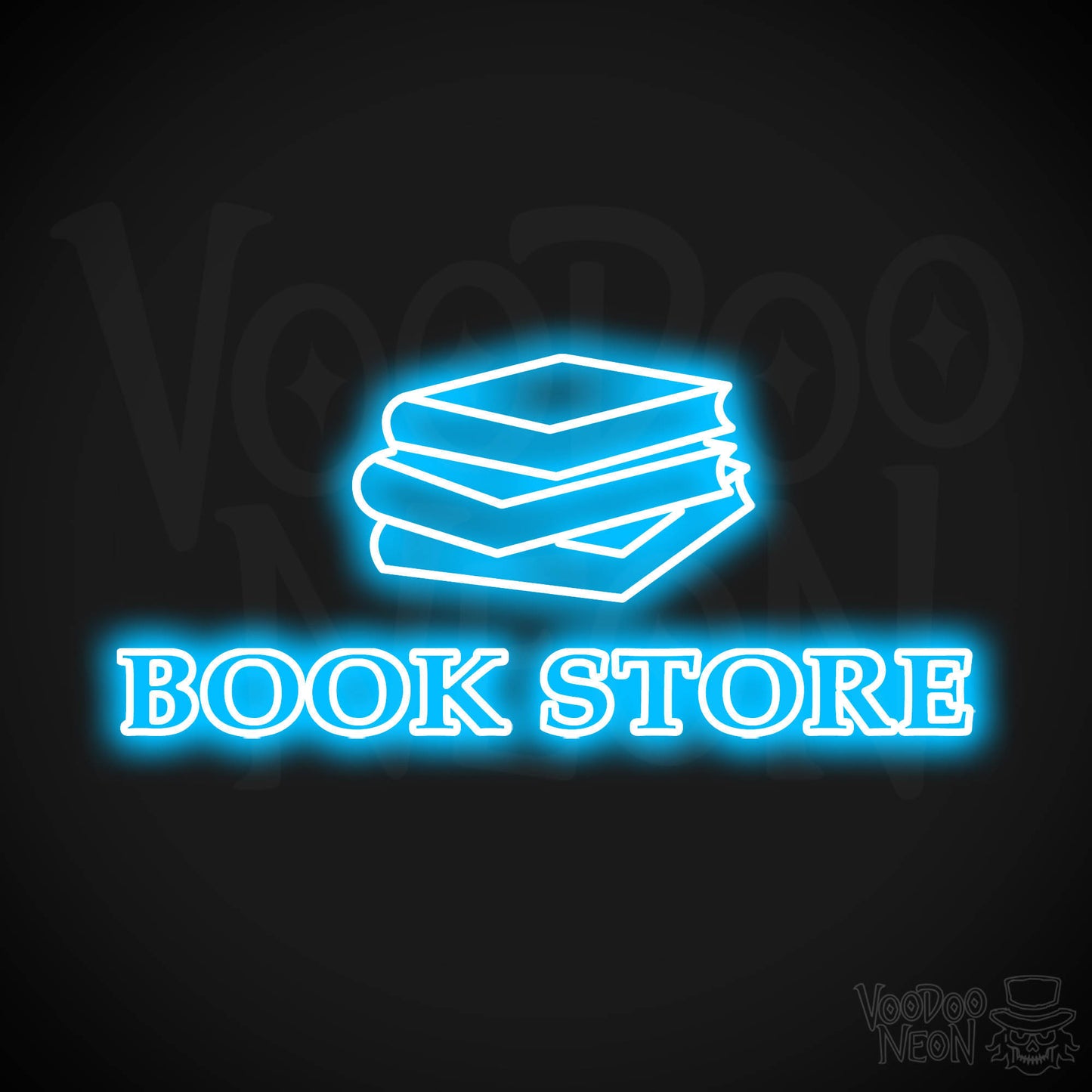 Book Store LED Neon - Dark Blue