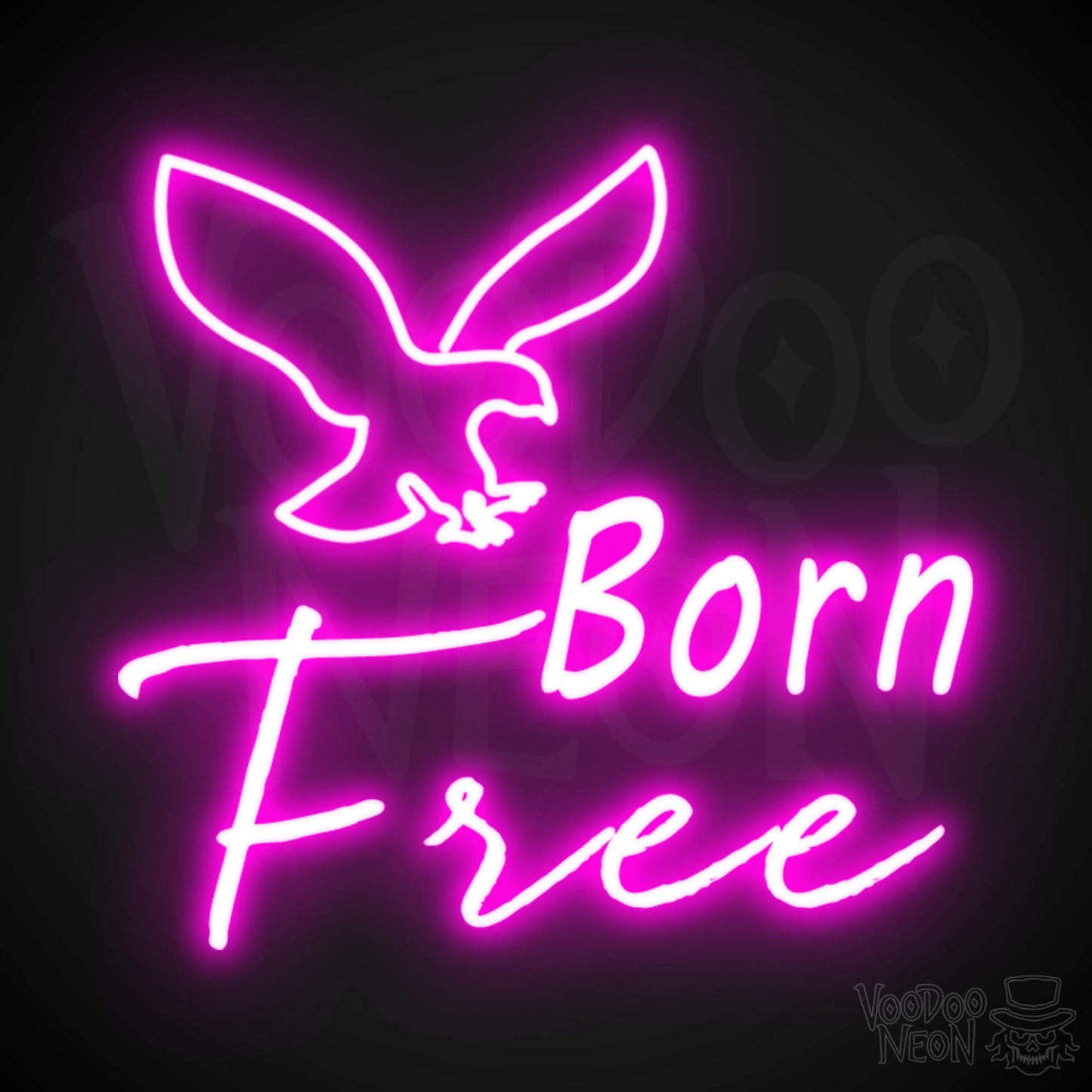 Born Free Neon Sign - Neon Born Free Sign - LED Lights - Color Pink