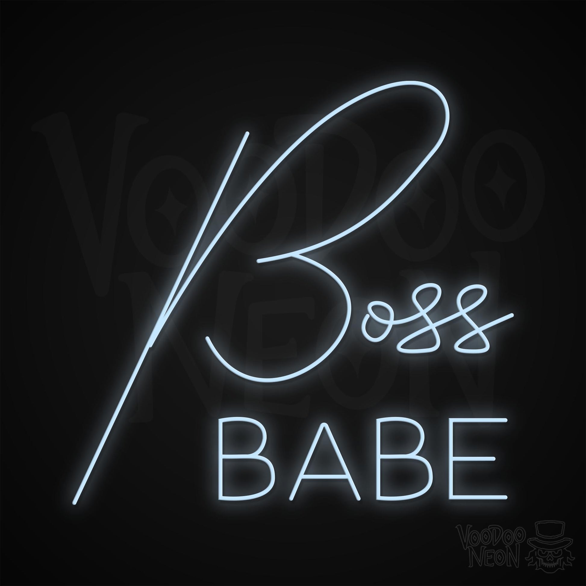 Boss Babe Neon Sign - Cool White