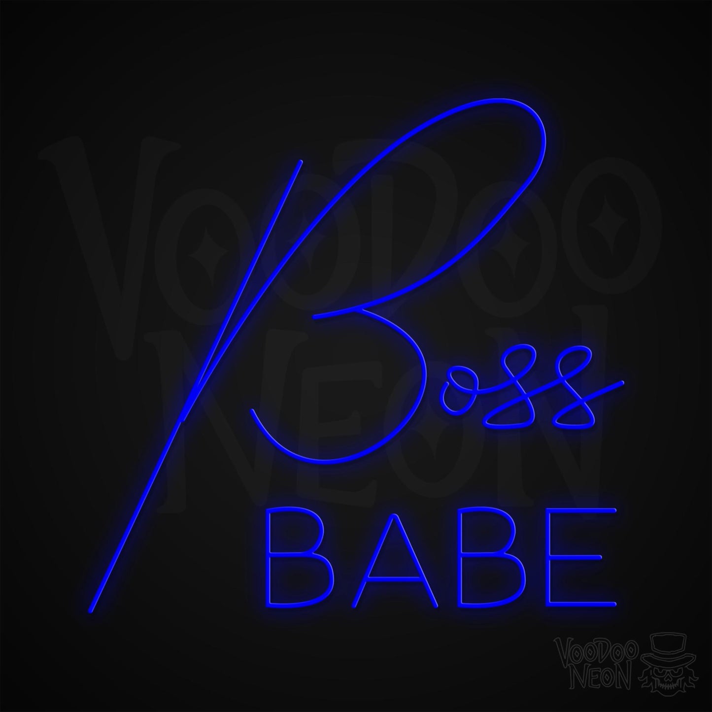 Boss Babe Neon Sign - Dark Blue