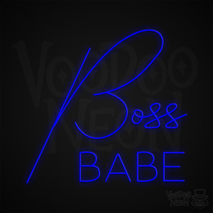 Boss Babe Neon Sign - Dark Blue