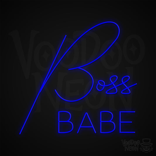 Boss Babe Neon Sign - Dark Blue