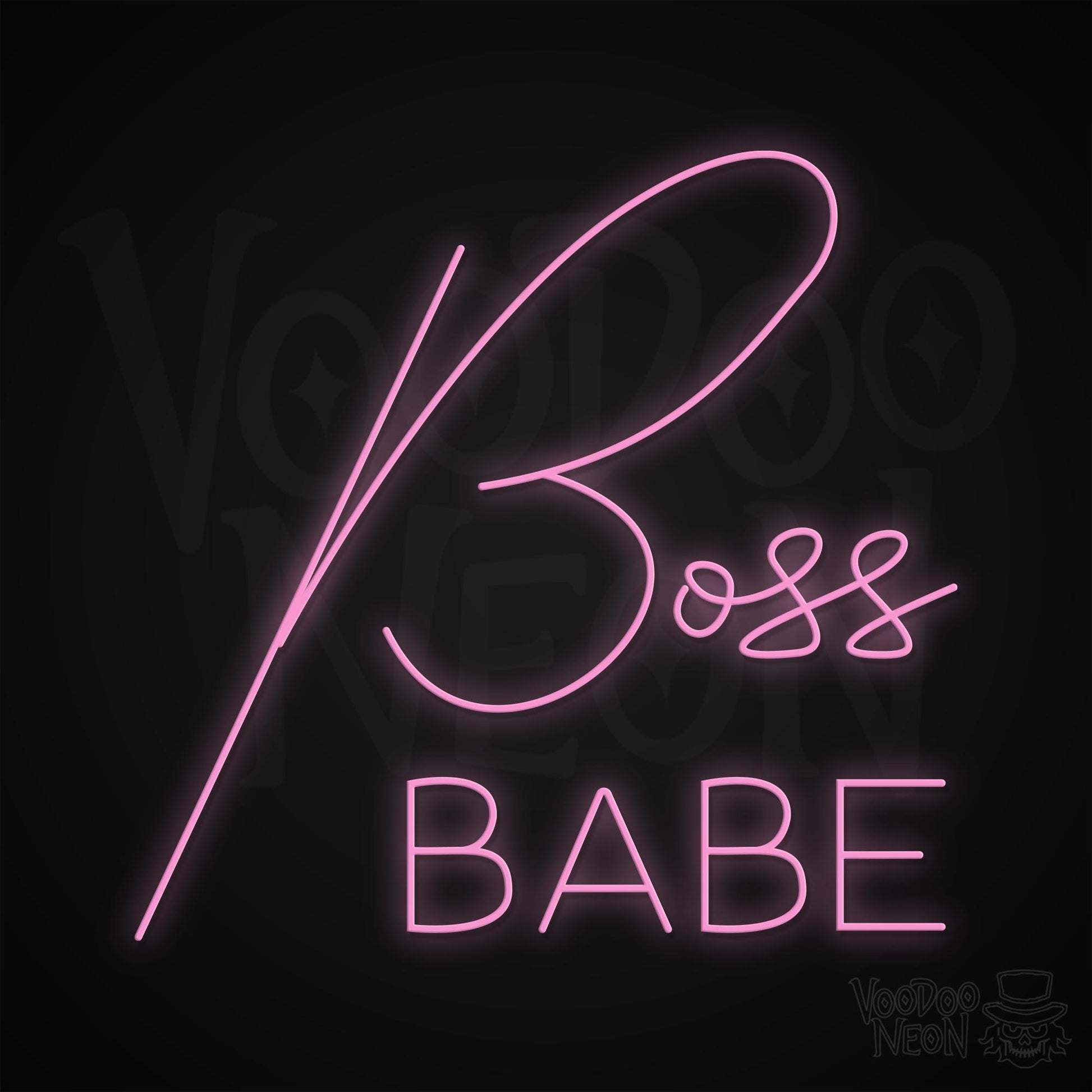 Boss Babe Neon Sign - Light Pink