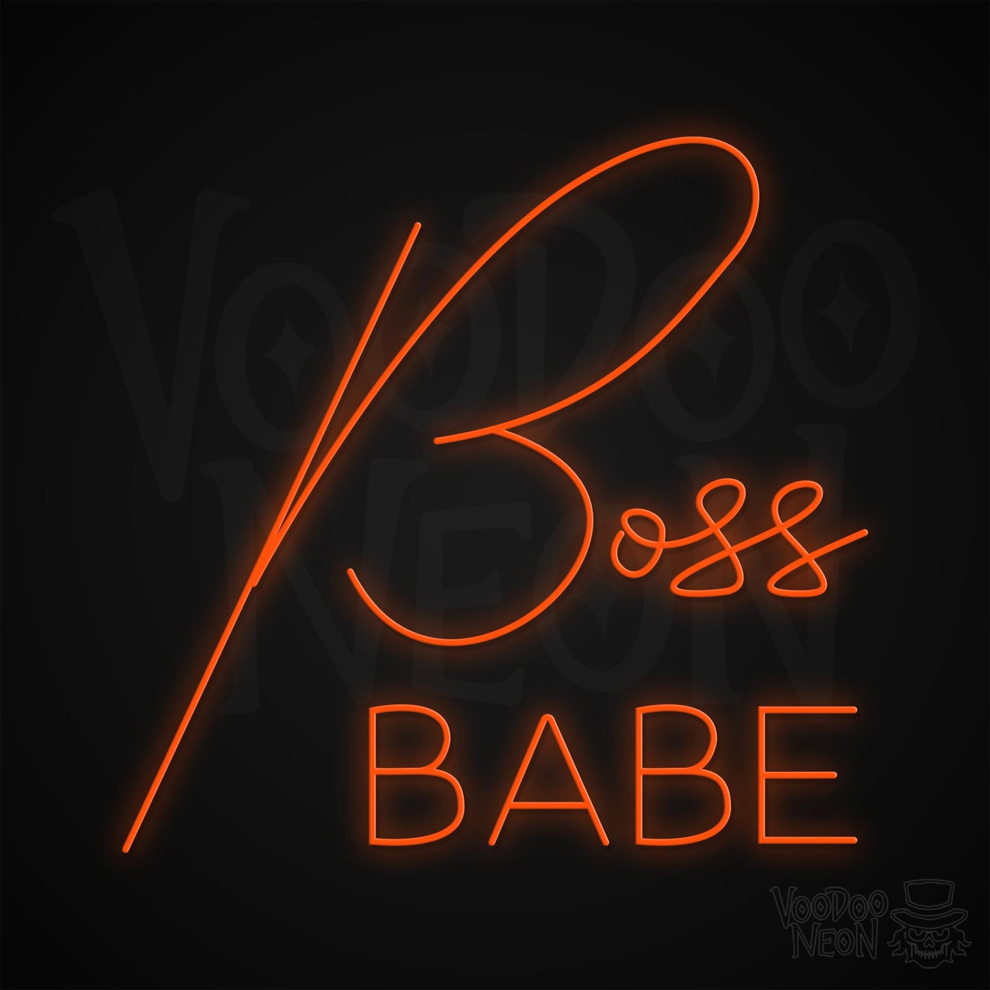 Boss Babe Neon Sign - Orange