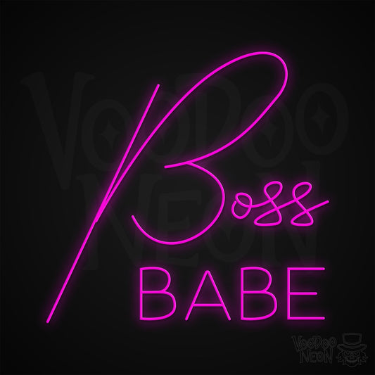 Boss Babe Neon Sign - Pink