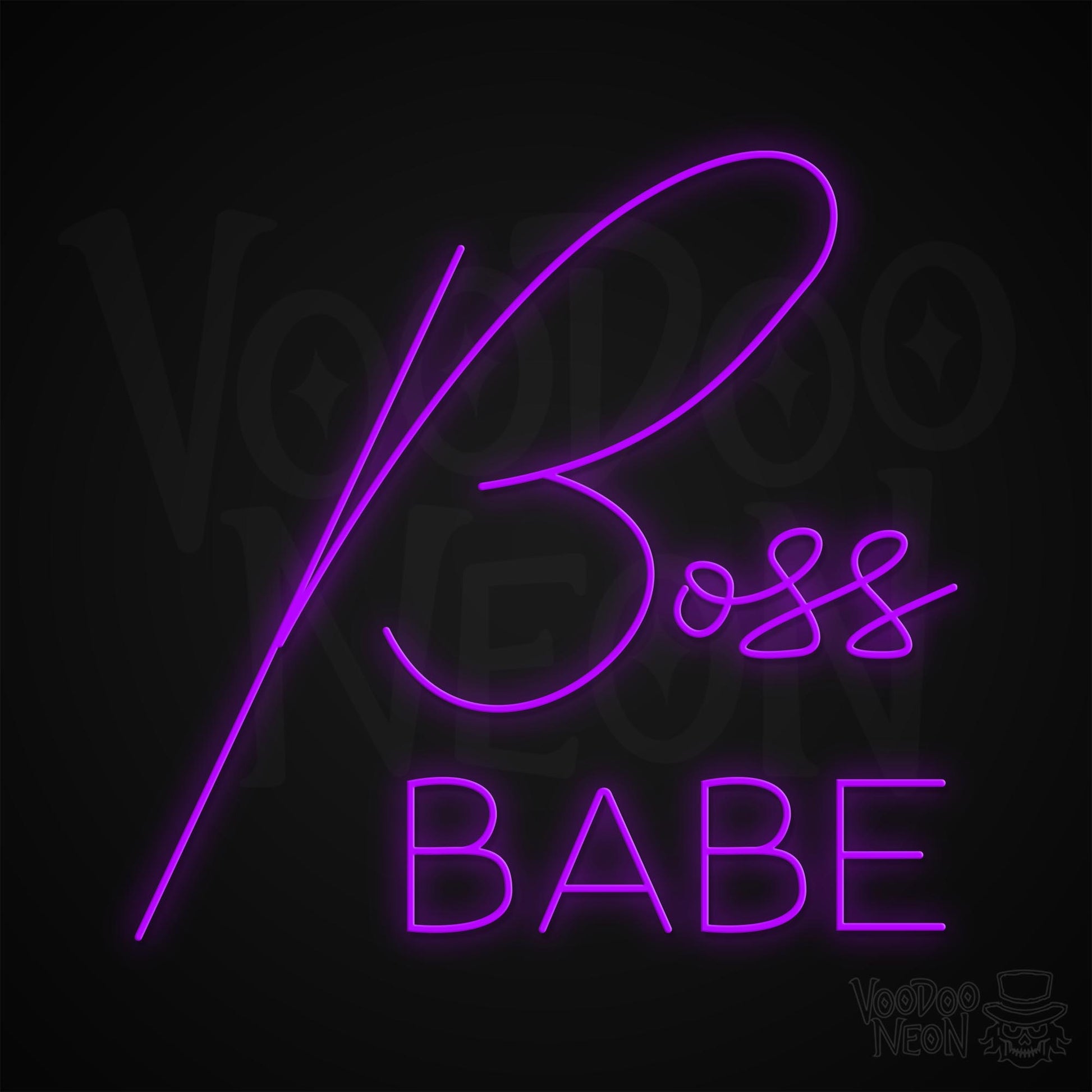 Boss Babe Neon Sign - Purple