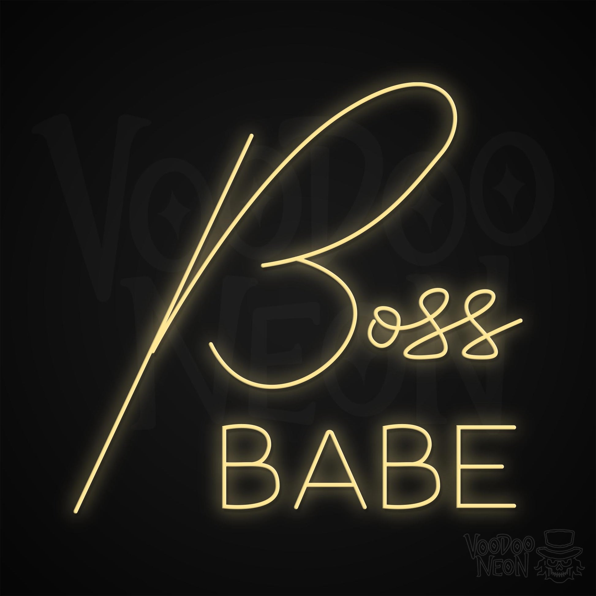 Boss Babe Neon Sign - Warm White