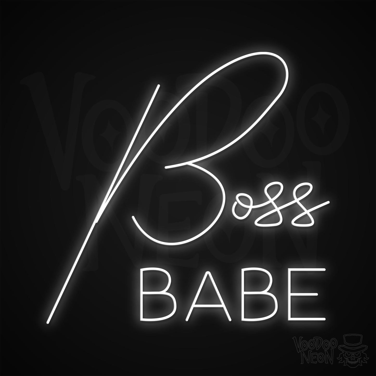 Boss Babe Neon Sign - White