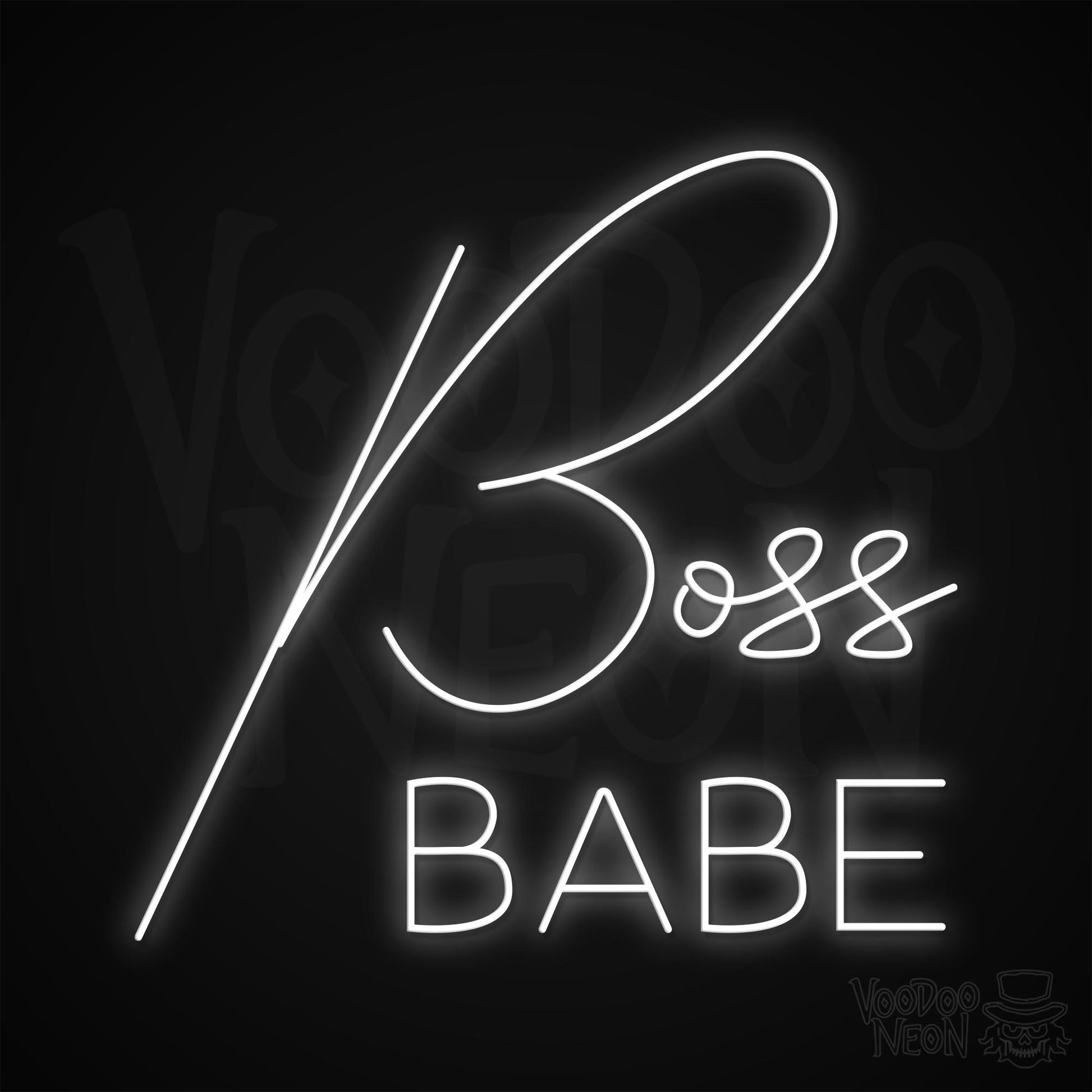 Boss Babe Neon Sign - White