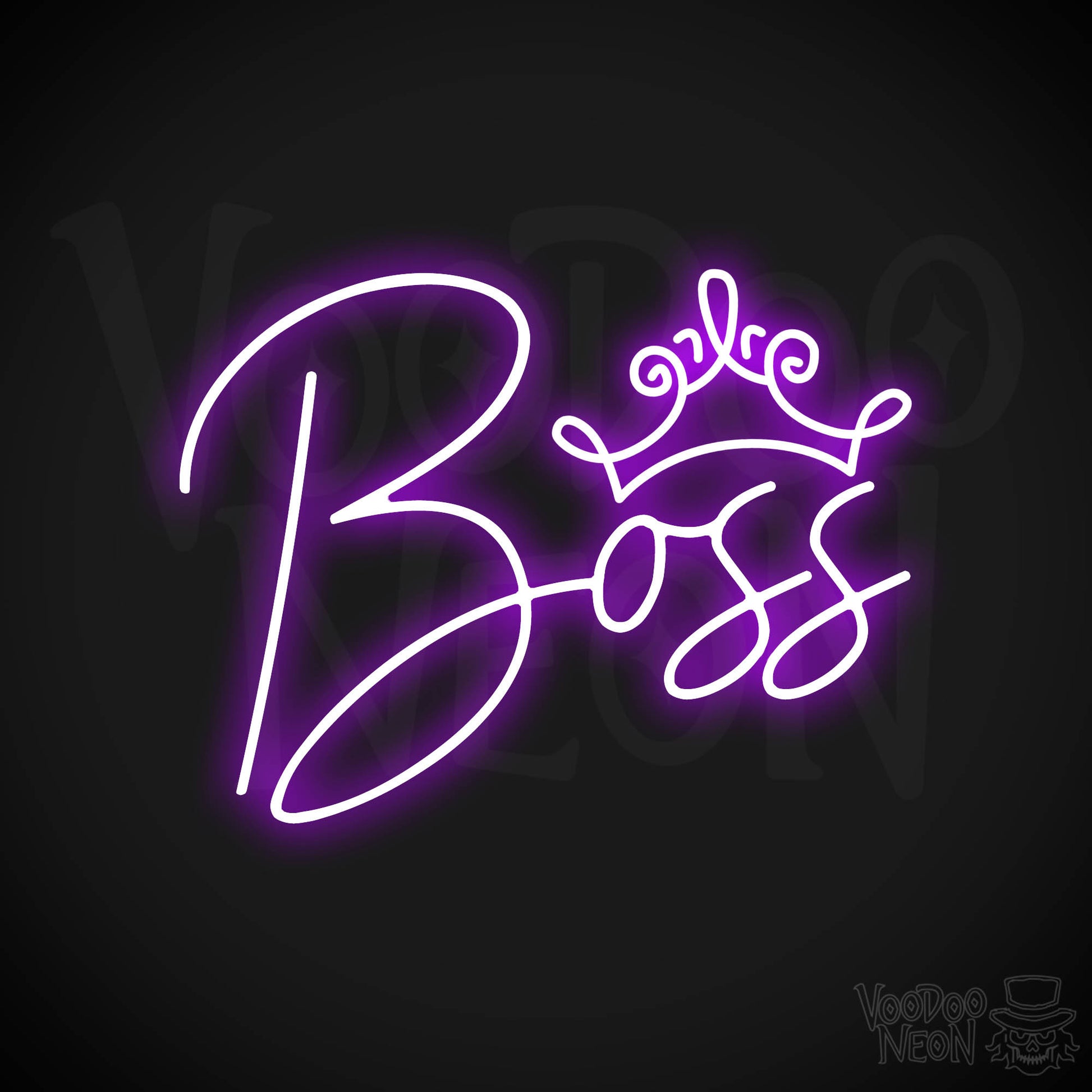 Boss Woman LED Neon - Purple