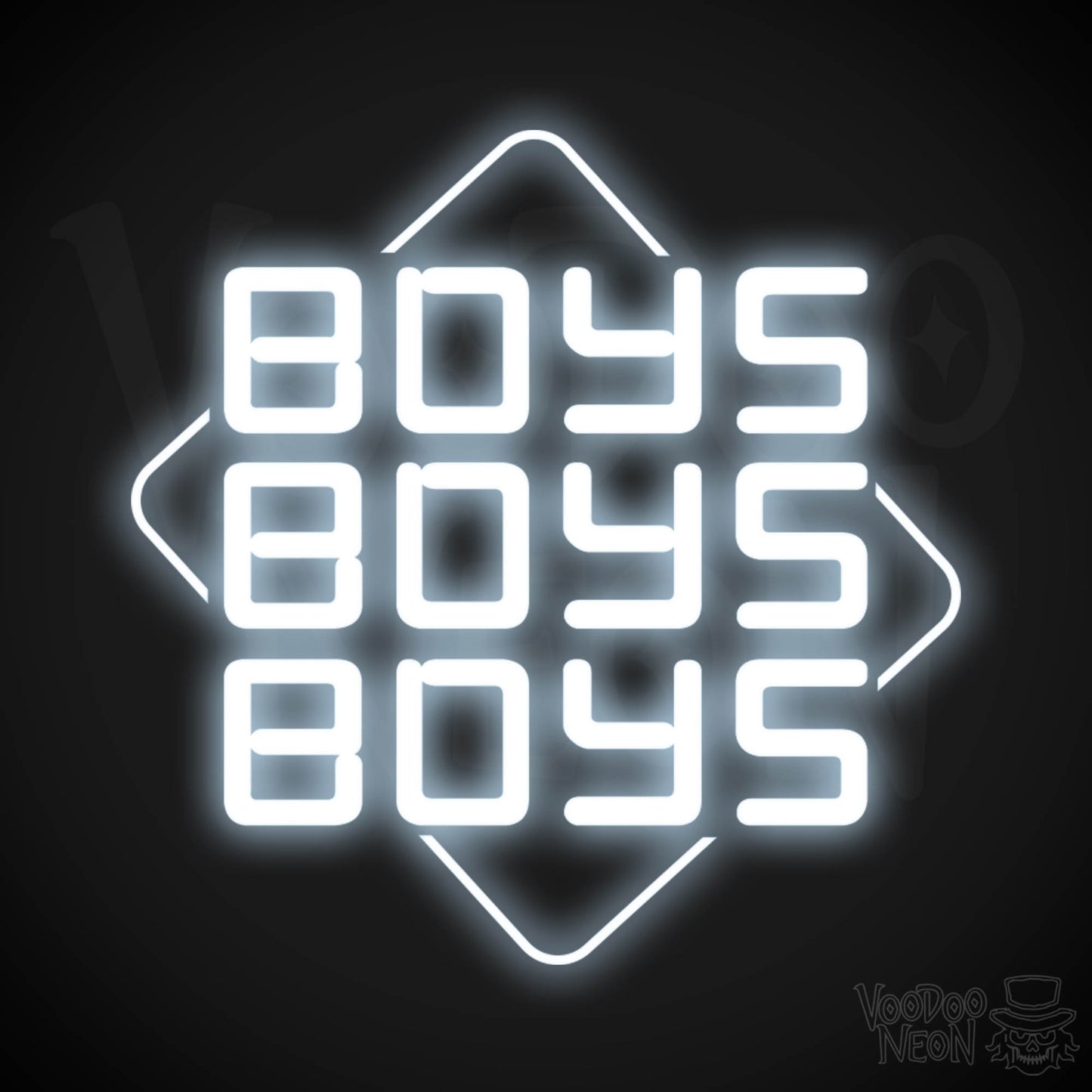 Boys Boys Boys Neon Sign - Neon Boys Boys Boys Sign - Neon Wall Art - Color Cool White