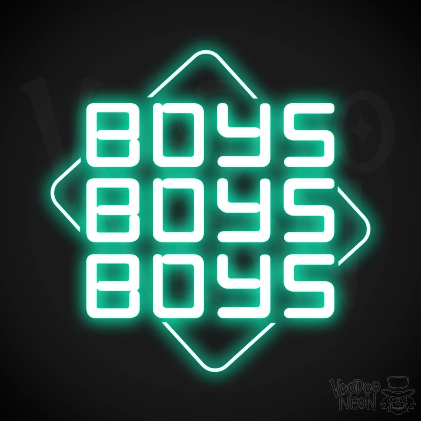 Boys Boys Boys Neon Sign - Neon Boys Boys Boys Sign - Neon Wall Art - Color Light Green