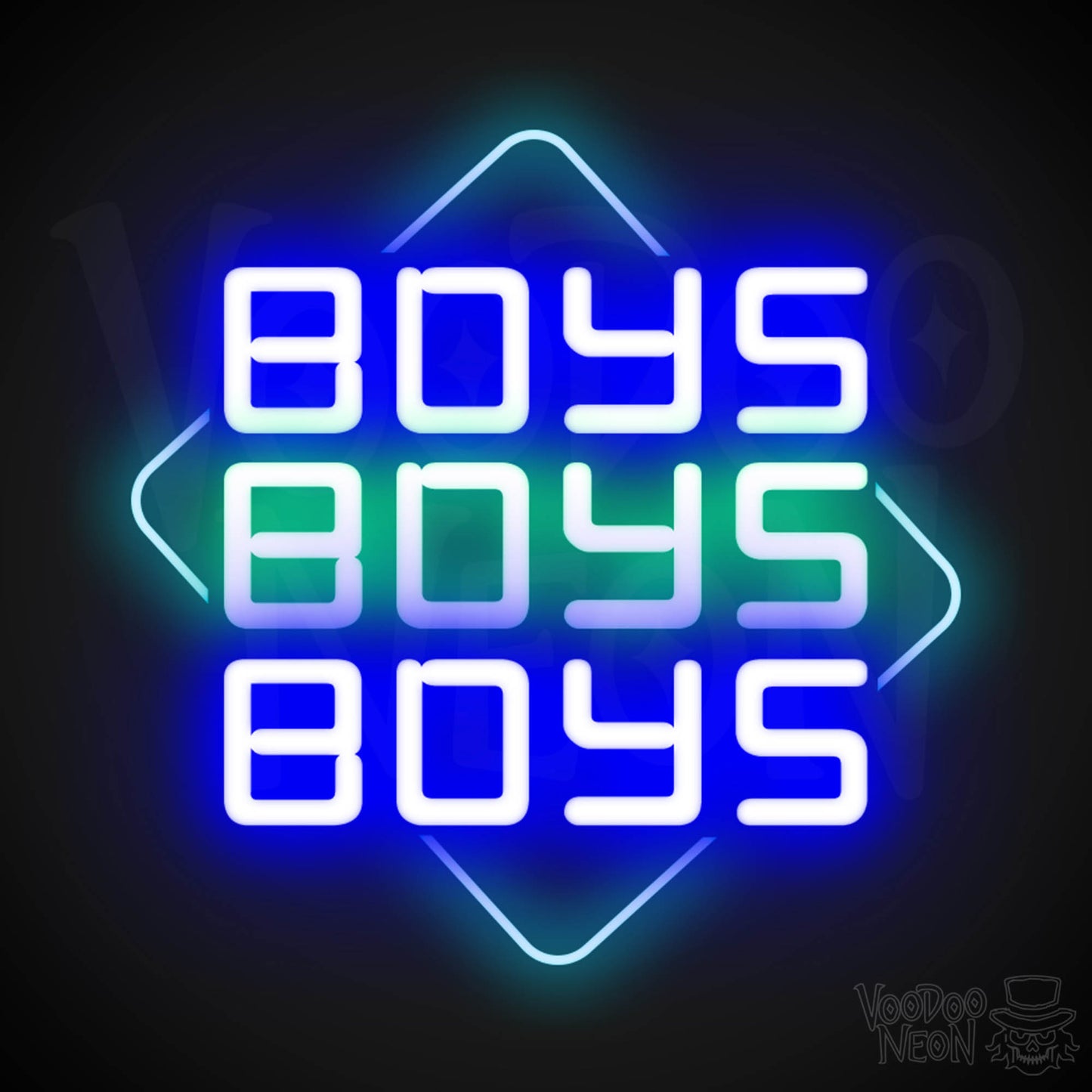 Boys Boys Boys Neon Sign - Neon Boys Boys Boys Sign - Neon Wall Art - Color Multi-Color
