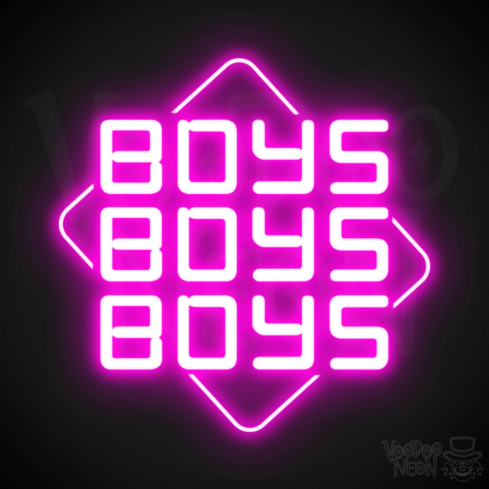 Boys Boys Boys Neon Sign - Neon Boys Boys Boys Sign - Neon Wall Art - Color Pink