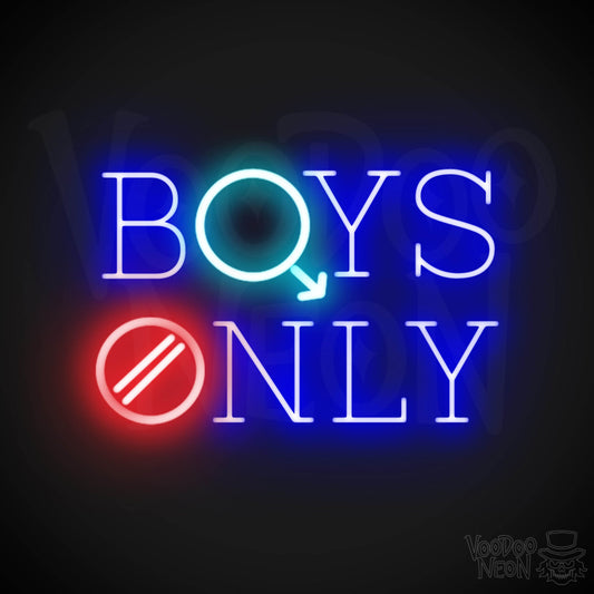 Boys Only Neon Sign - Boys Only Sign - LED Lights - Color Multi-Color