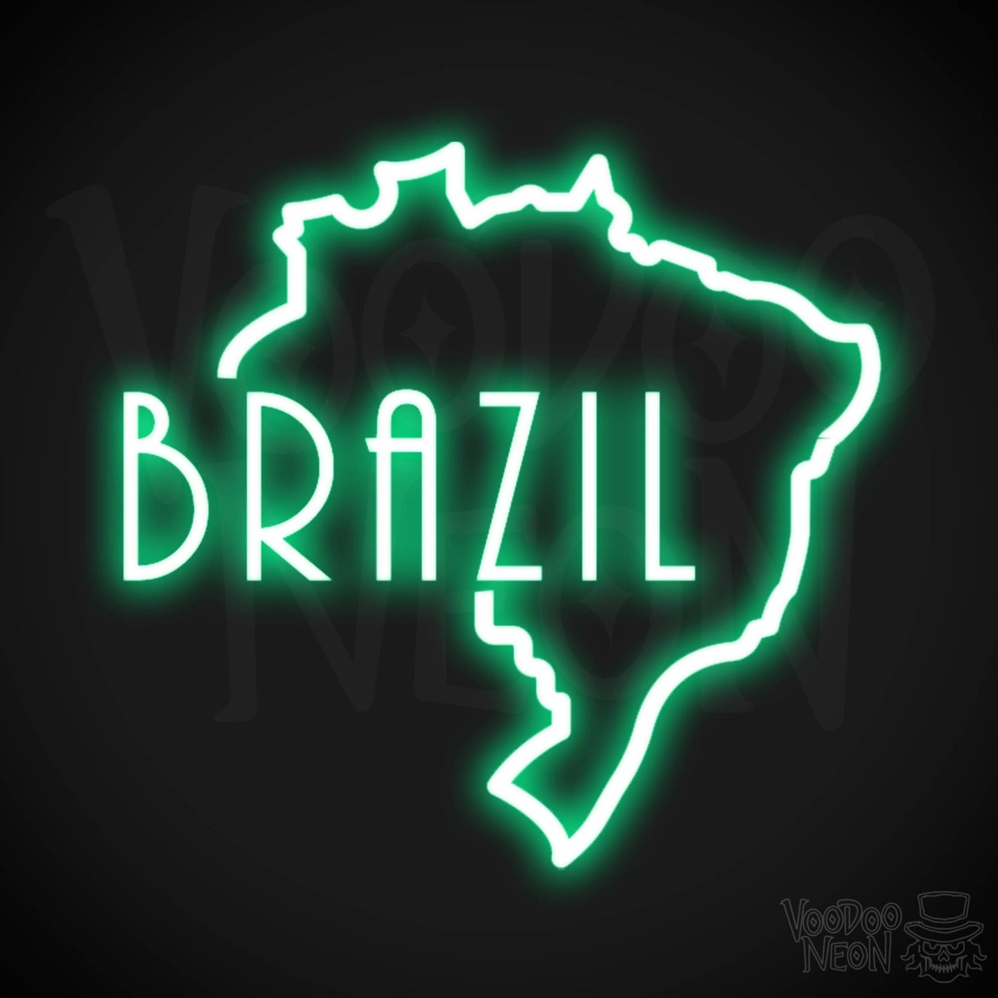Brazil Neon Sign - Neon Brazil Sign - Color Green