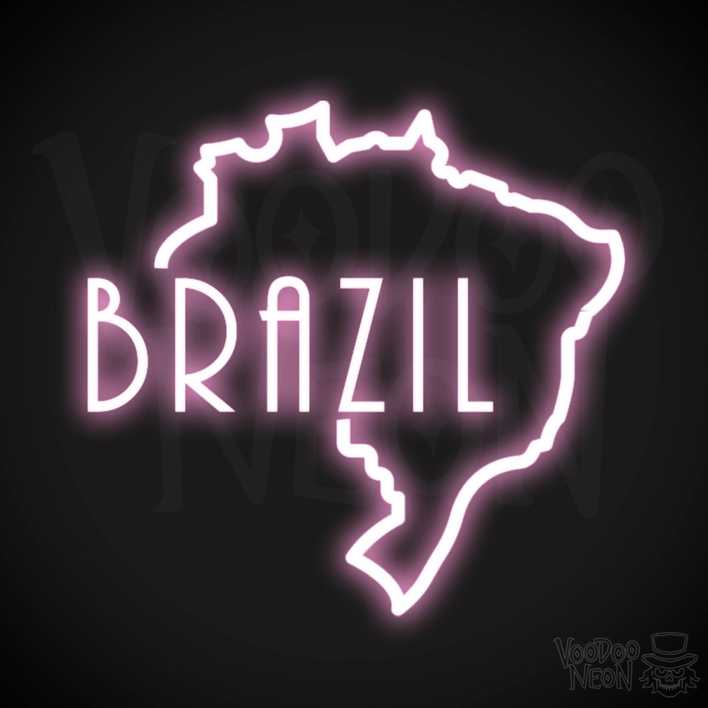 Brazil Neon Sign - Neon Brazil Sign - Color Light Pink