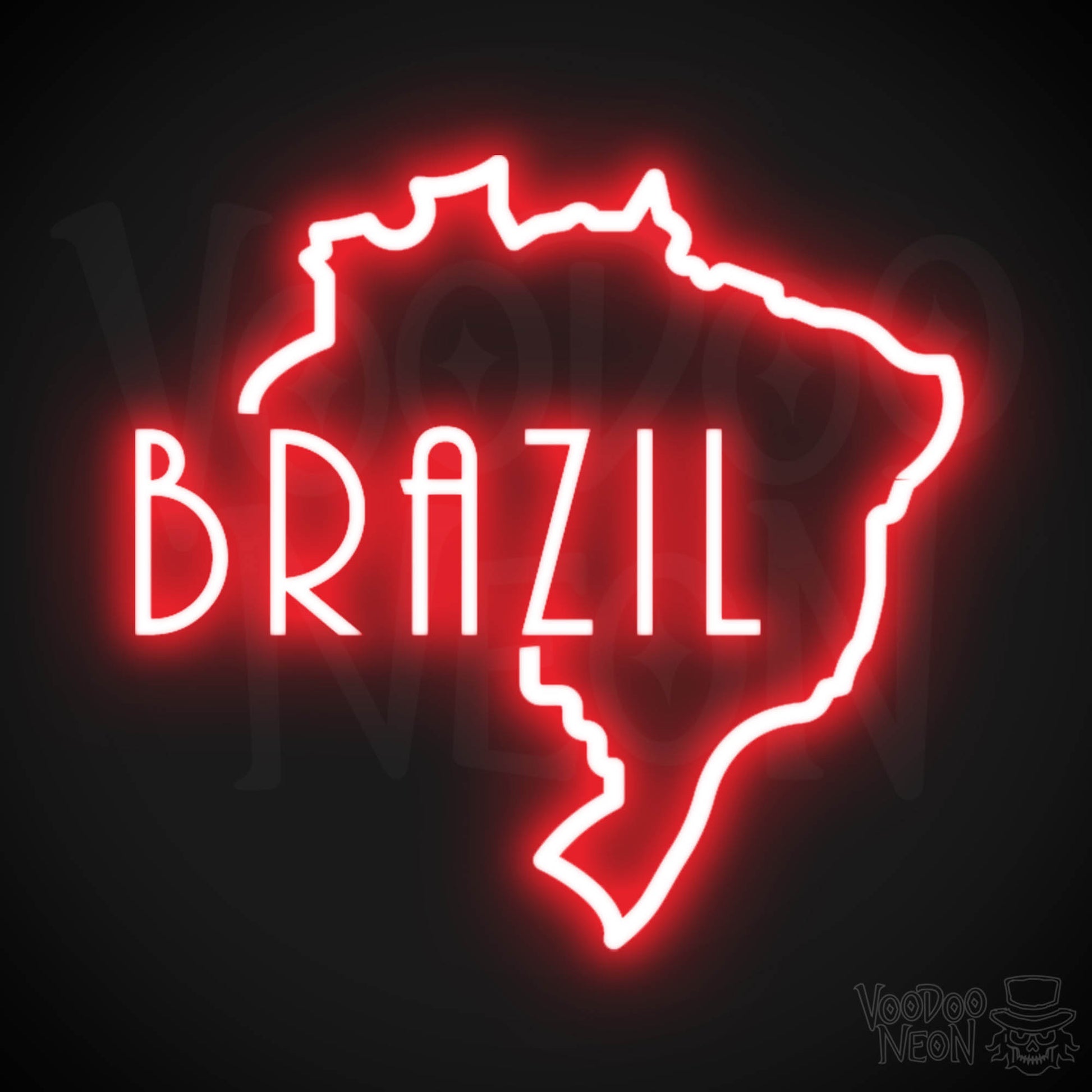 Brazil Neon Sign - Neon Brazil Sign - Color Red