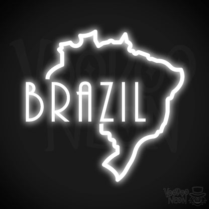 Brazil Neon Sign - Neon Brazil Sign - Color White