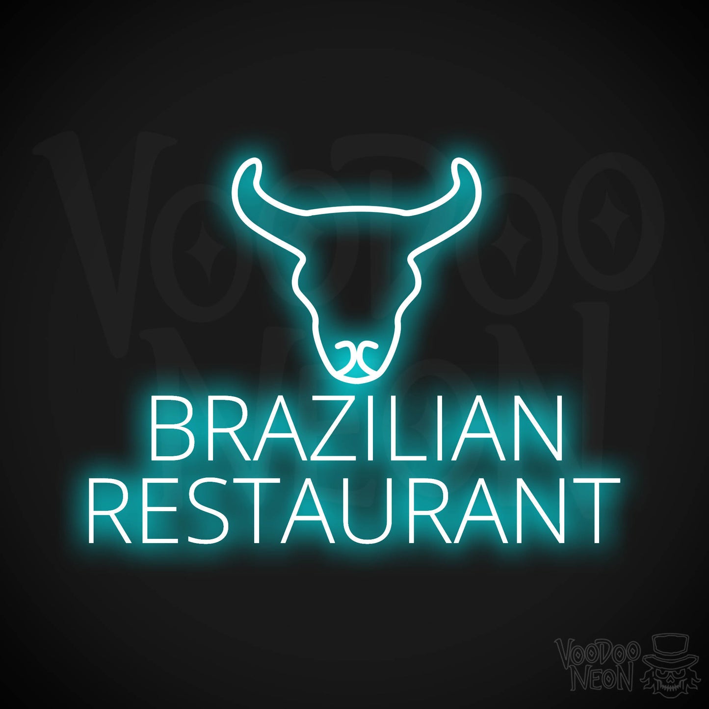 Brazilian Restaurant LED Neon - Ice Blue