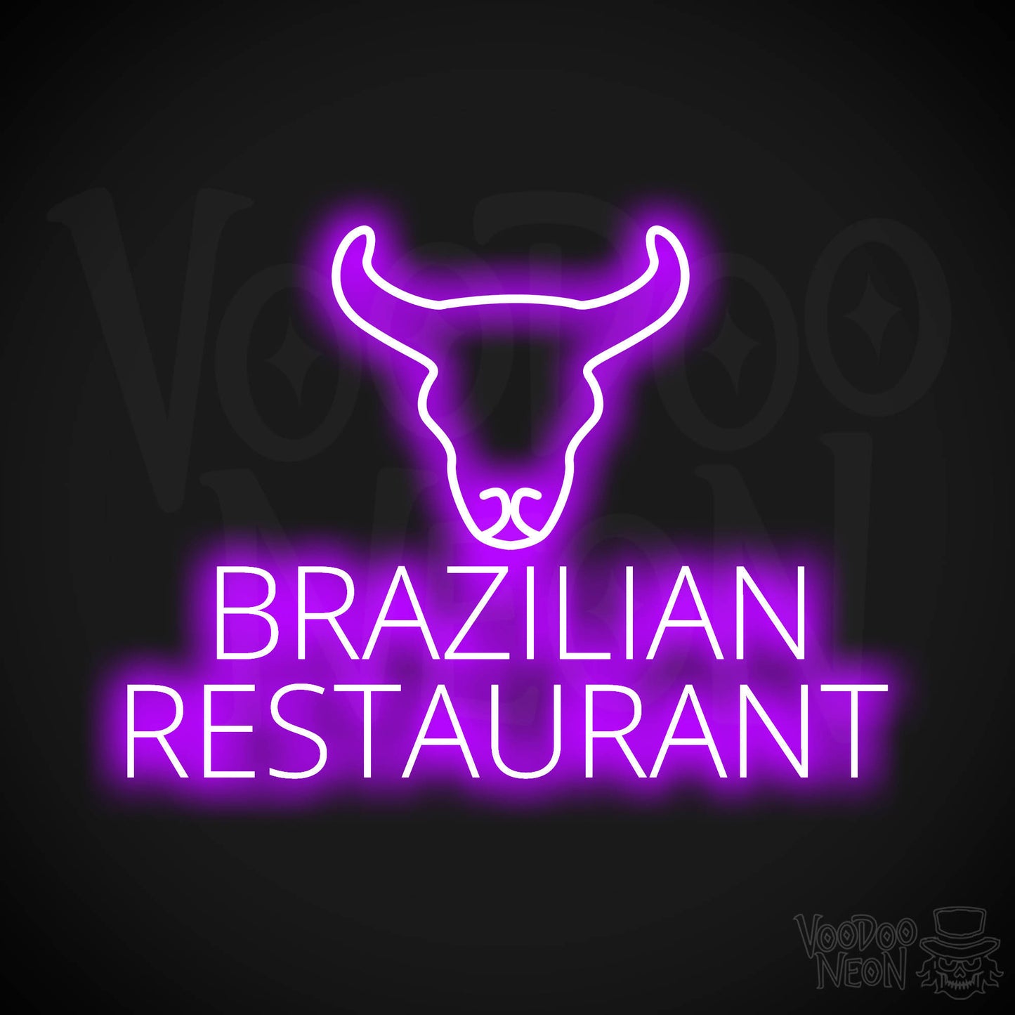 Brazilian Restaurant LED Neon - Purple