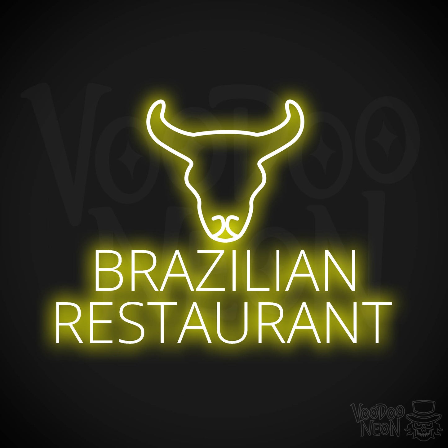 Brazilian Restaurant LED Neon - Yellow