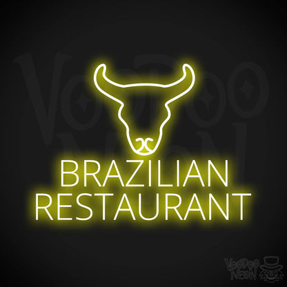 Brazilian Restaurant LED Neon - Yellow
