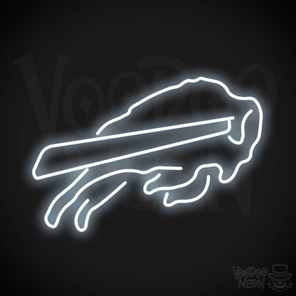 Buffalo Bills Neon Sign - Buffalo Bills Sign - Neon Bills Logo Wall Art - Color Cool White