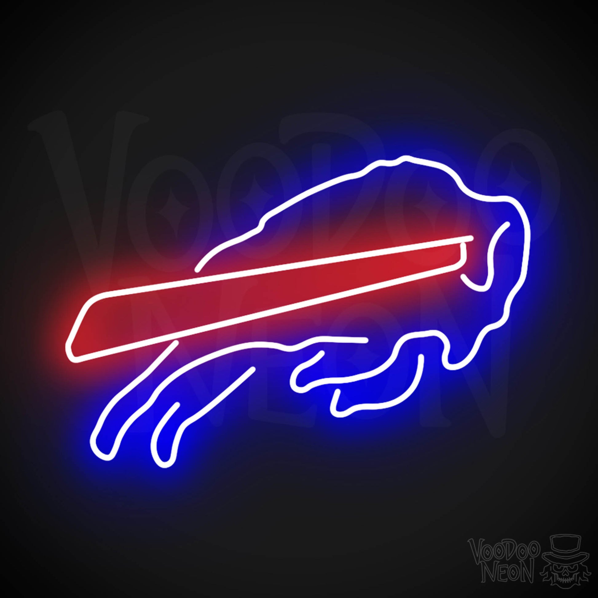 Buffalo Bills Neon Sign - Buffalo Bills Sign - Neon Bills Logo Wall Art - Color Multi-Color