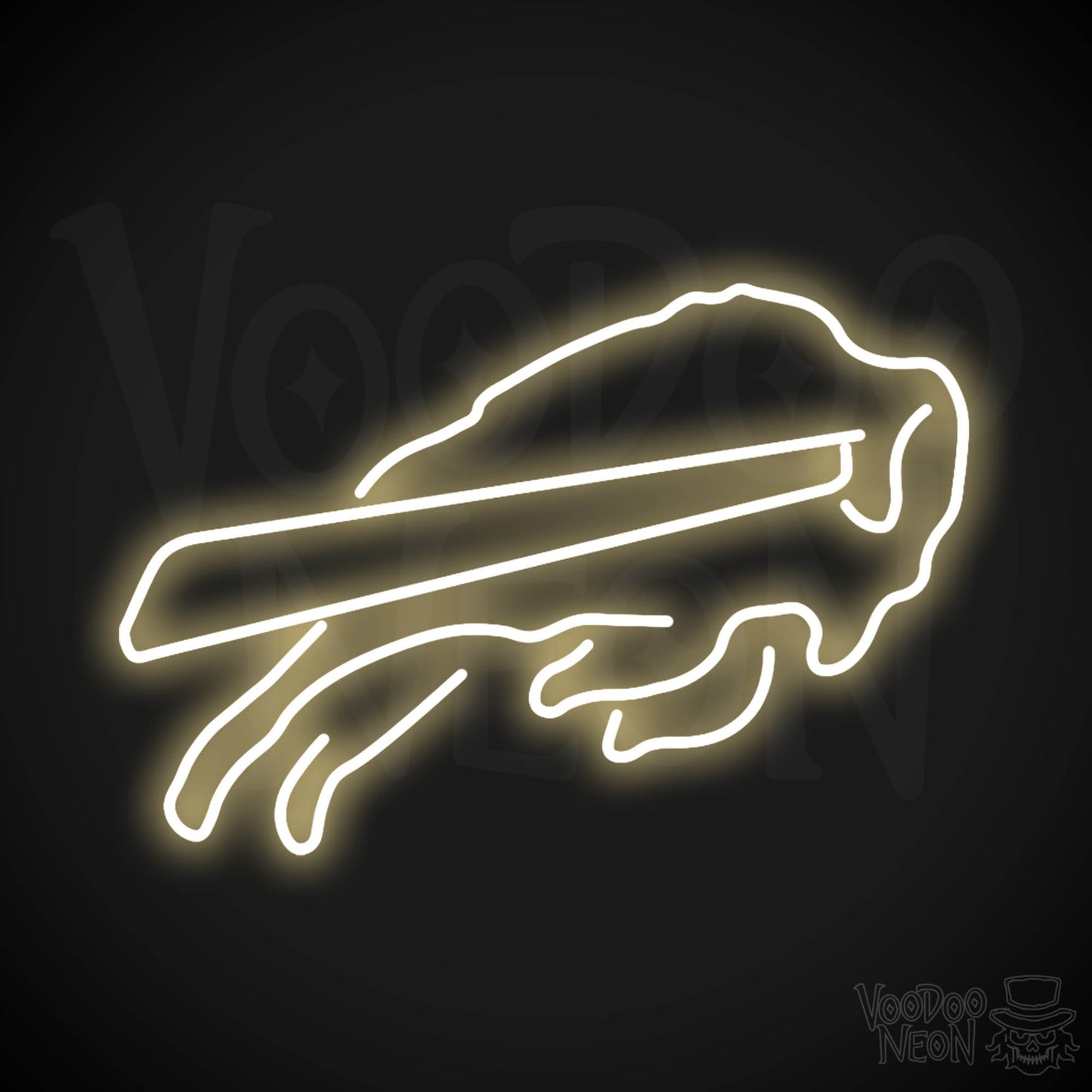 Buffalo Bills Neon Sign - Buffalo Bills Sign - Neon Bills Logo Wall Art - Color Warm White