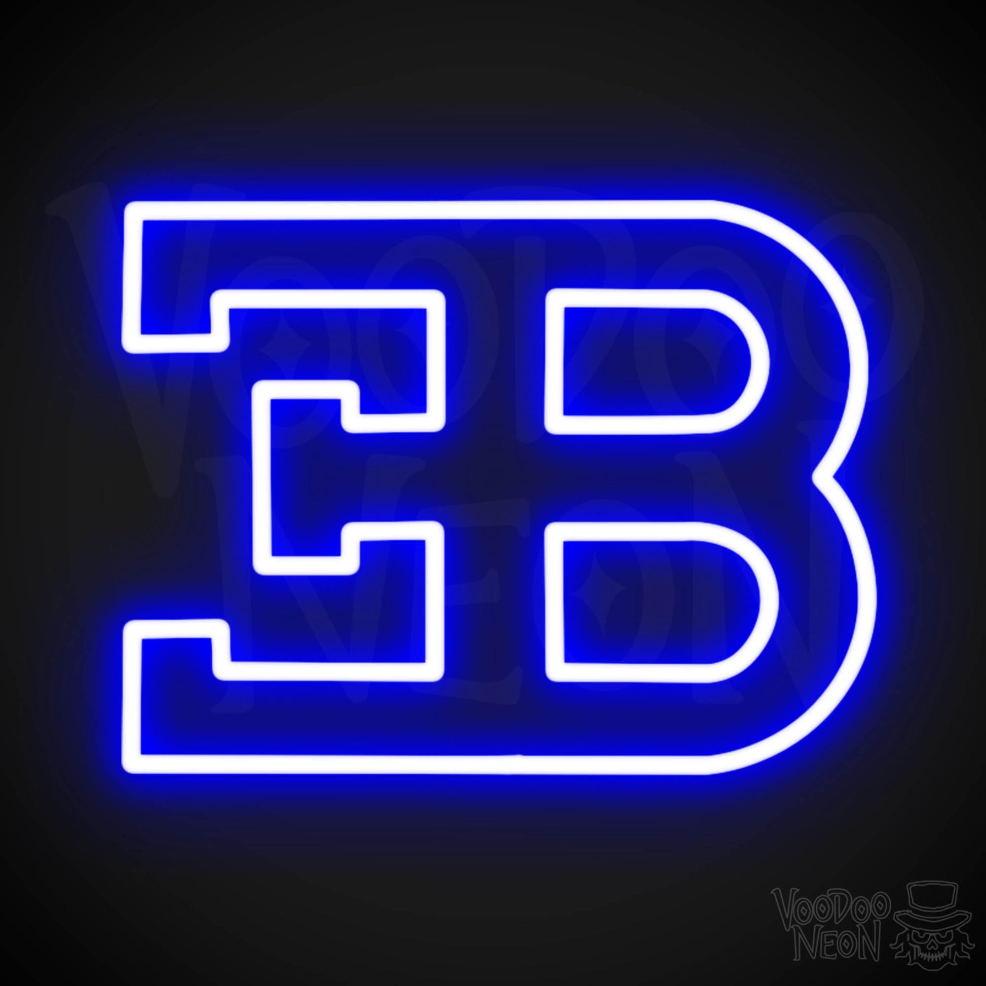 Bugatti Neon Sign - Neon Bugatti Sign - Bugatti Decor - Neon Bugatti Logo - Color Dark Blue