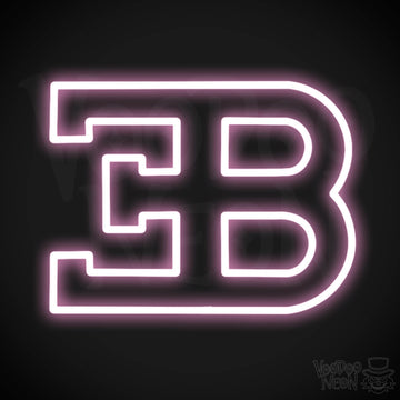 Bugatti Neon Sign - Neon Bugatti Sign - Bugatti Decor - Neon Bugatti Logo - Color Light Pink