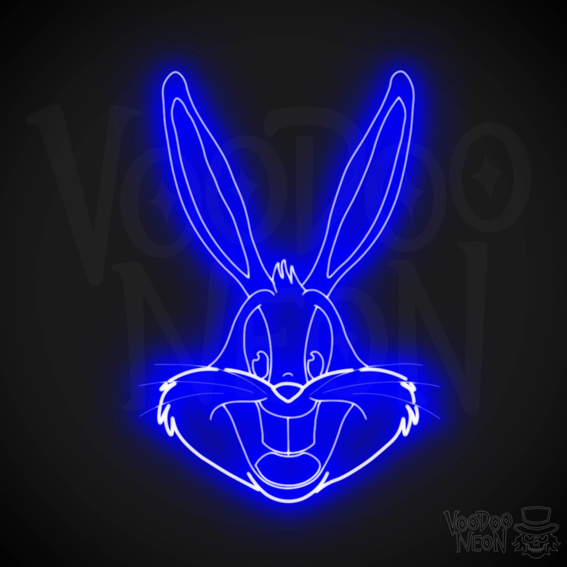 Bugs Bunny Neon Sign - Bugs Bunny LED Wall Art - Color Dark Blue