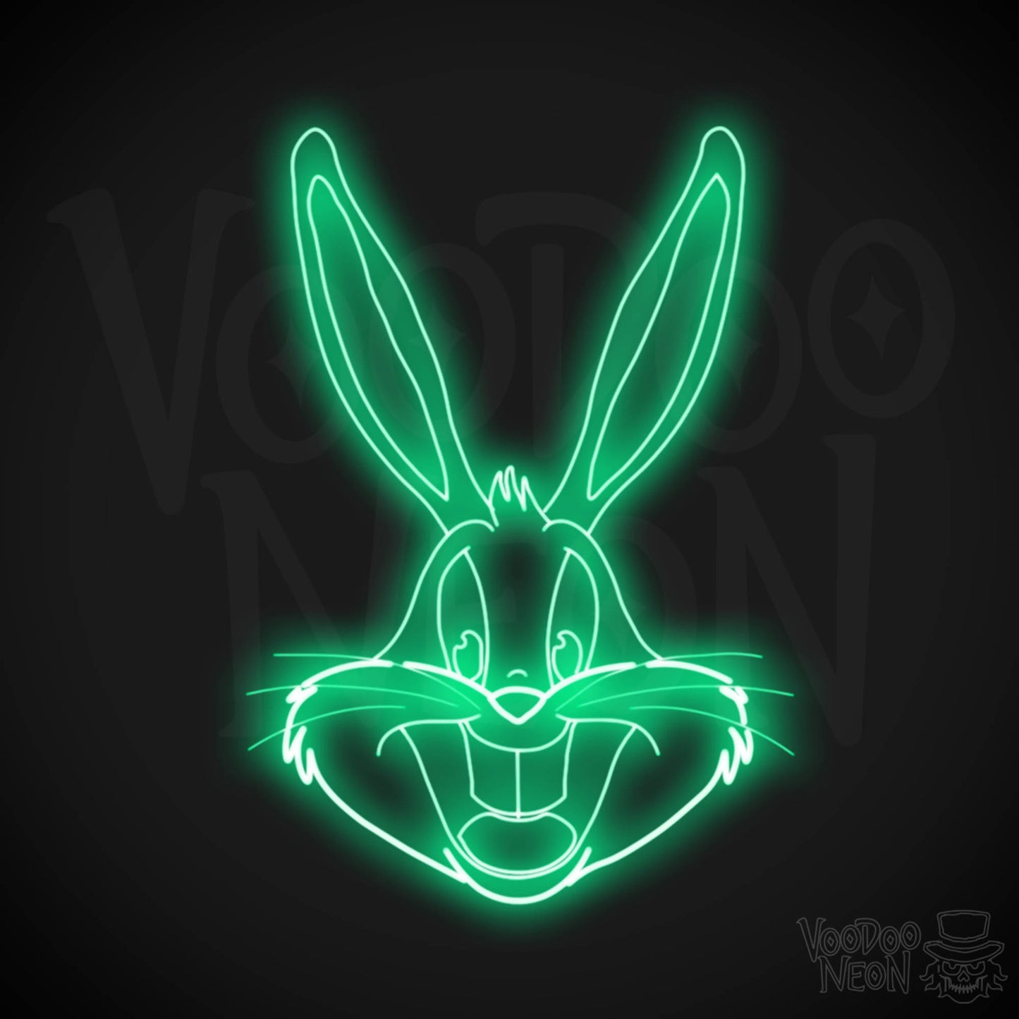 Bugs Bunny Neon Sign - Bugs Bunny LED Wall Art - Color Green