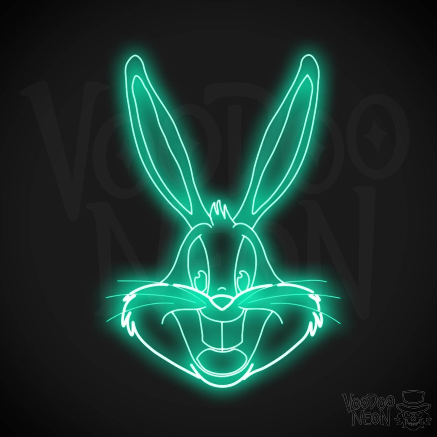Bugs Bunny Neon Sign - Bugs Bunny LED Wall Art - Color Light Green
