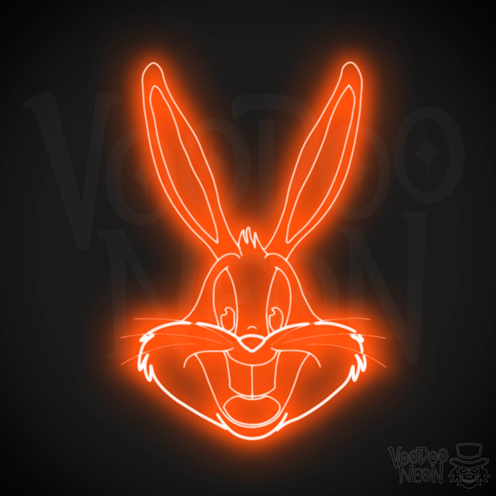 Bugs Bunny Neon Sign - Bugs Bunny LED Wall Art - Color Orange