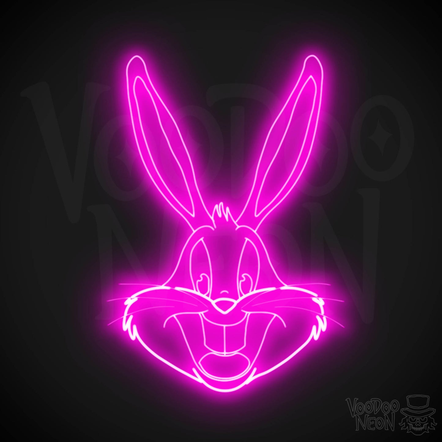 Bugs Bunny Neon Sign - Bugs Bunny LED Wall Art - Color Pink