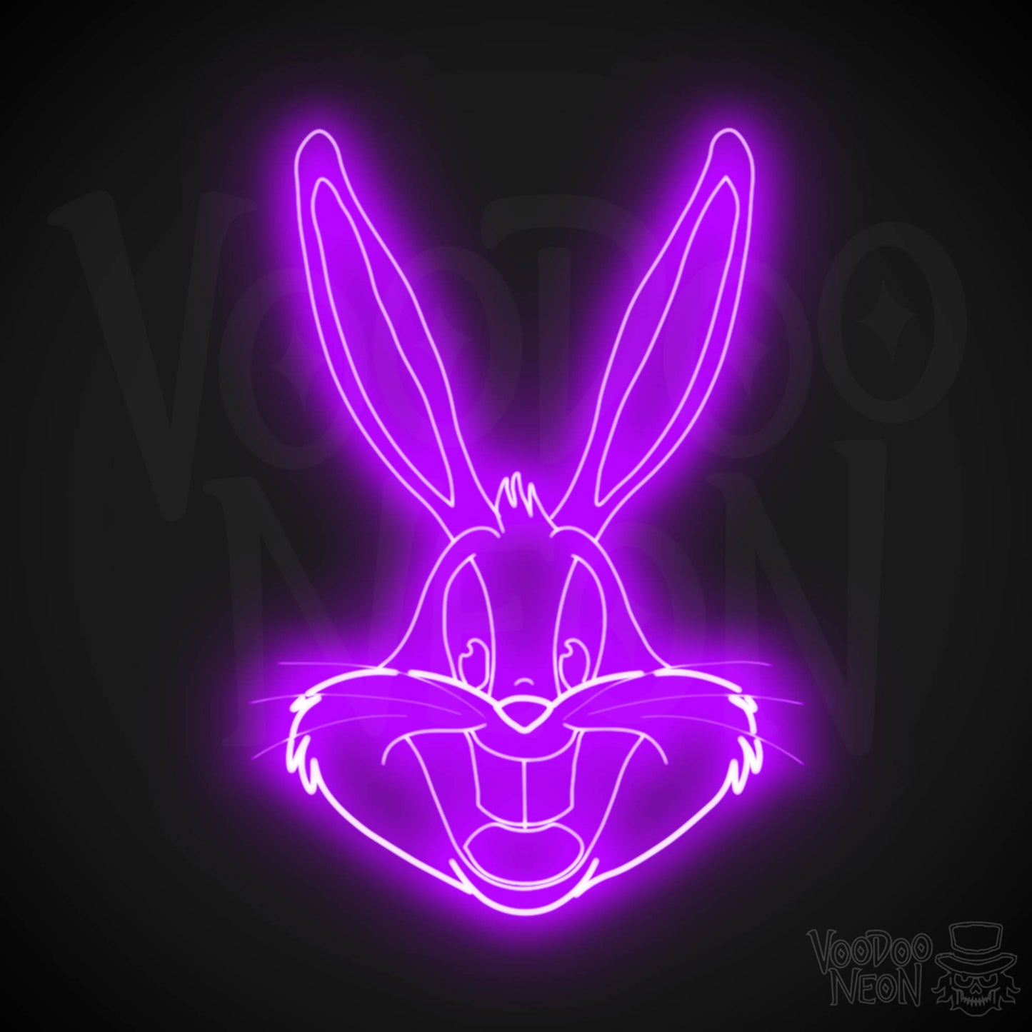 Bugs Bunny Neon Sign - Bugs Bunny LED Wall Art - Color Purple