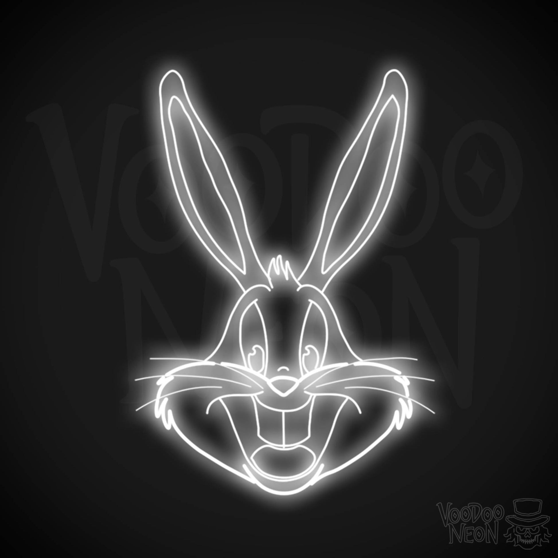 Bugs Bunny Neon Sign - Bugs Bunny LED Wall Art - Color White